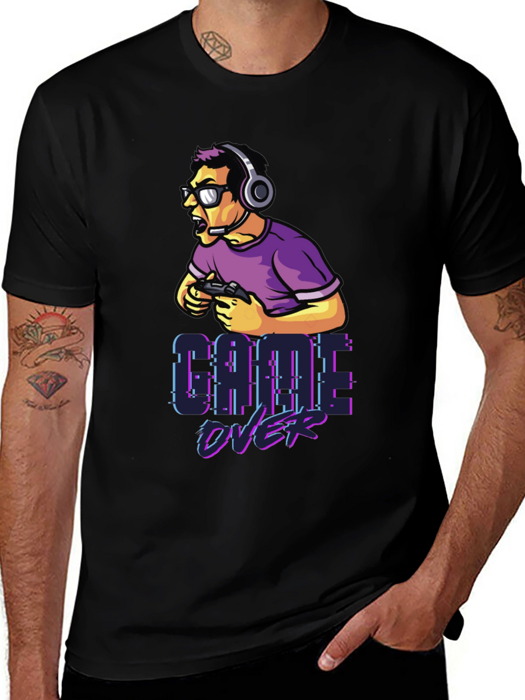 Game Over Gamer T-Shirt - Black