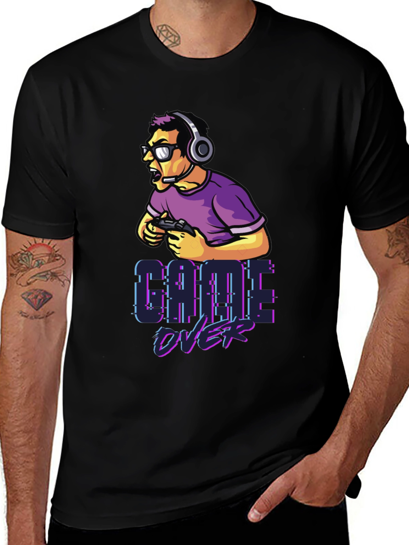 Game Over Gamer T-Shirt - Black