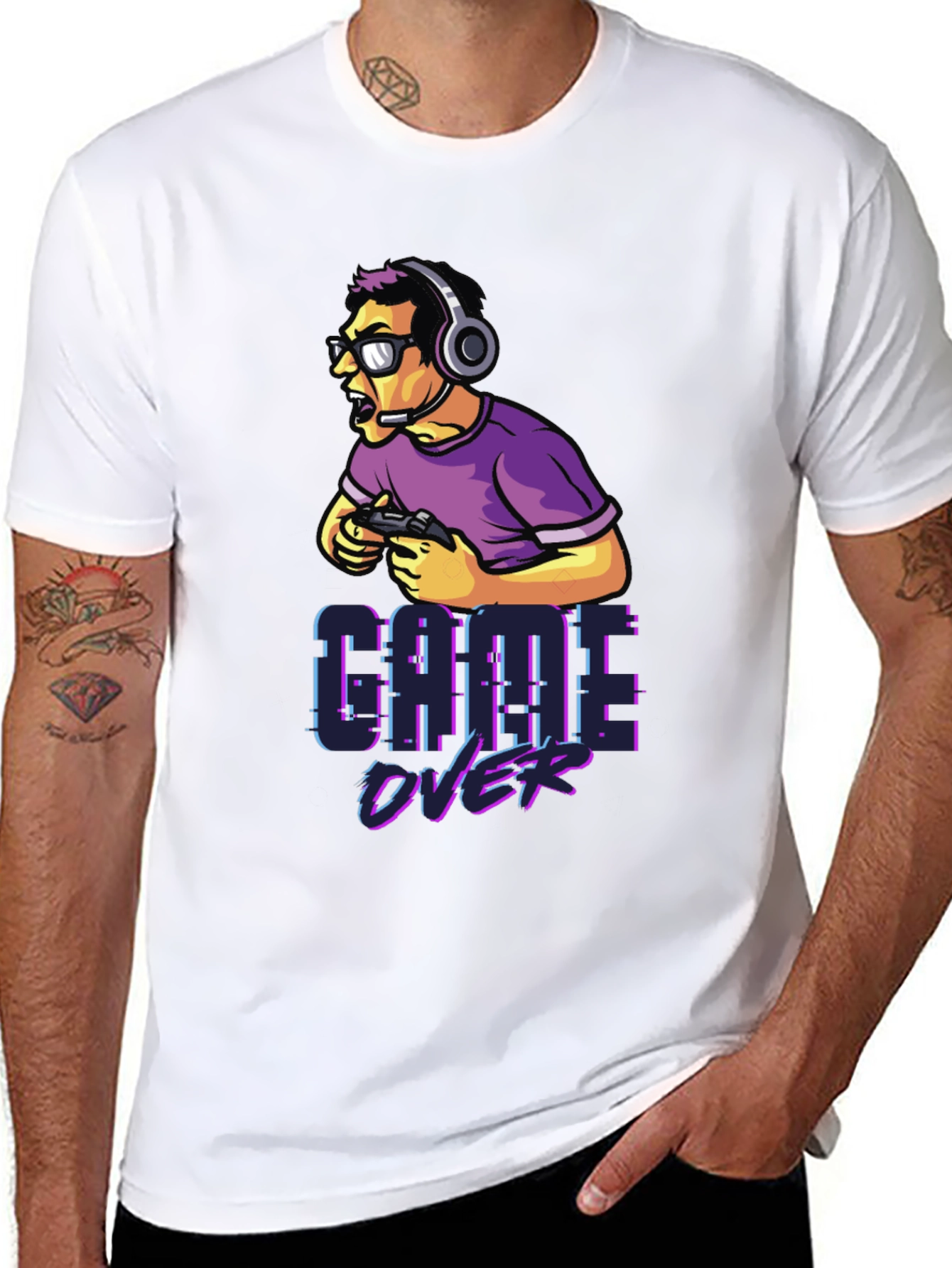 Game Over Gamer T-Shirt - Black