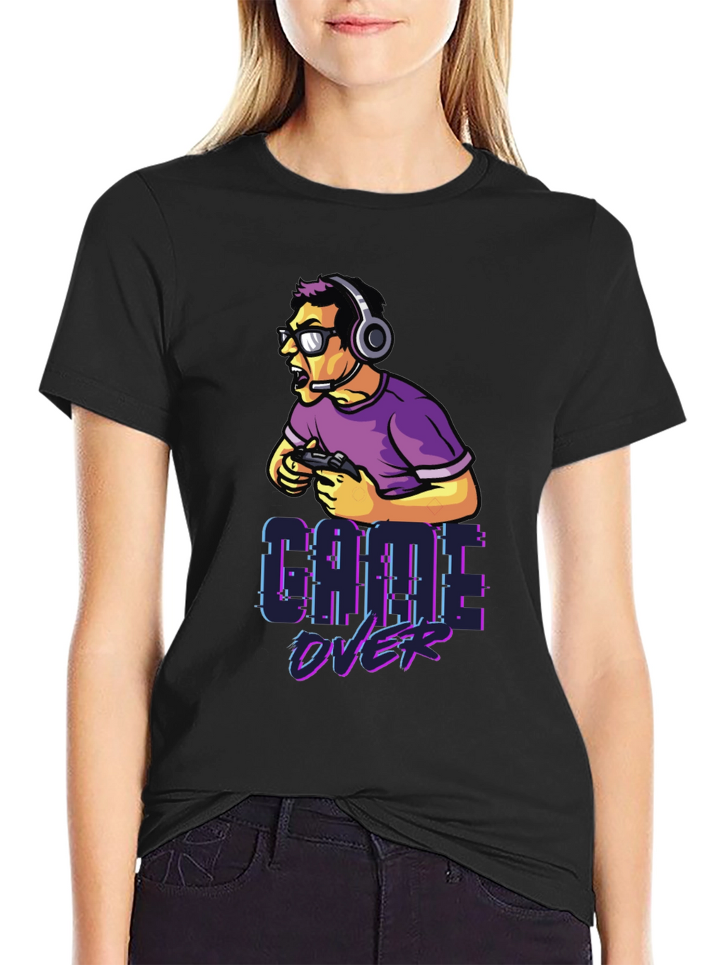 Game Over Gamer T-Shirt - Black