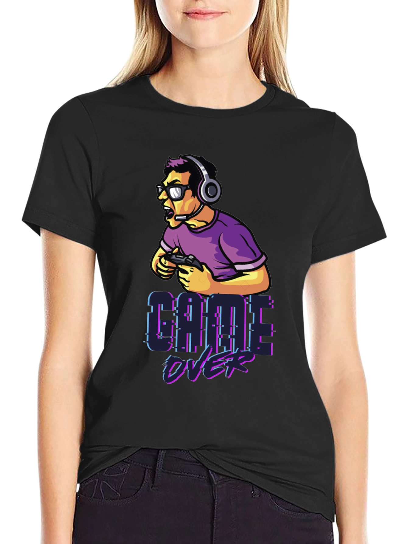 Game Over Gamer T-Shirt - Black