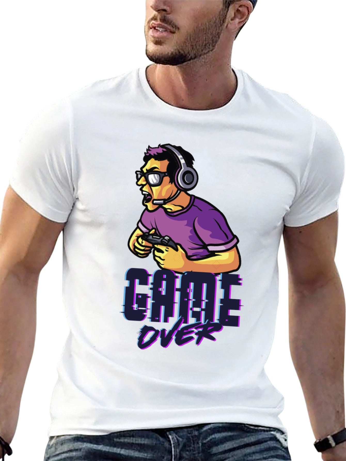 Game Over Gamer T-Shirt - Black