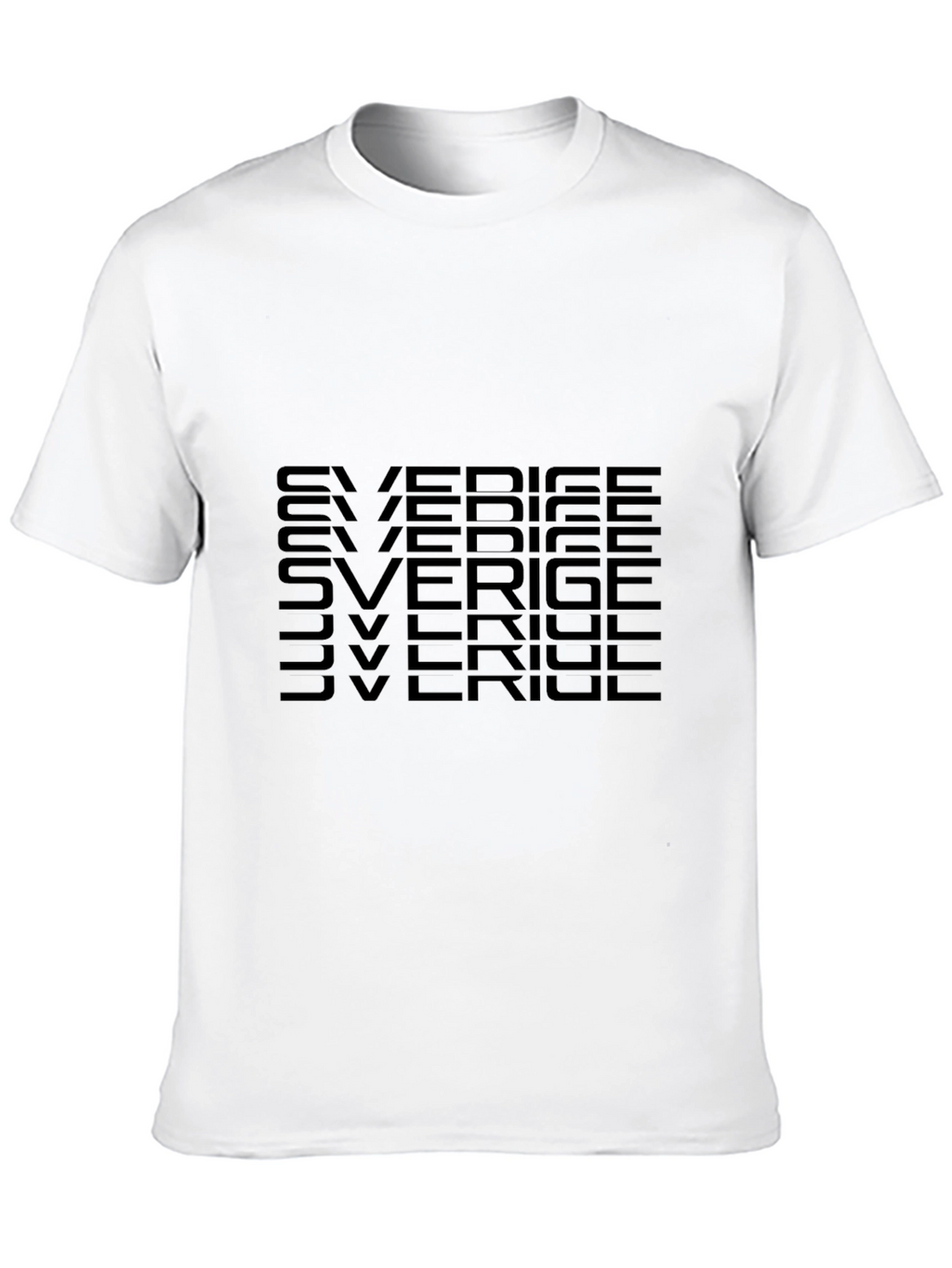 Sweden Sverige Text Graphic T-Shirt - Black