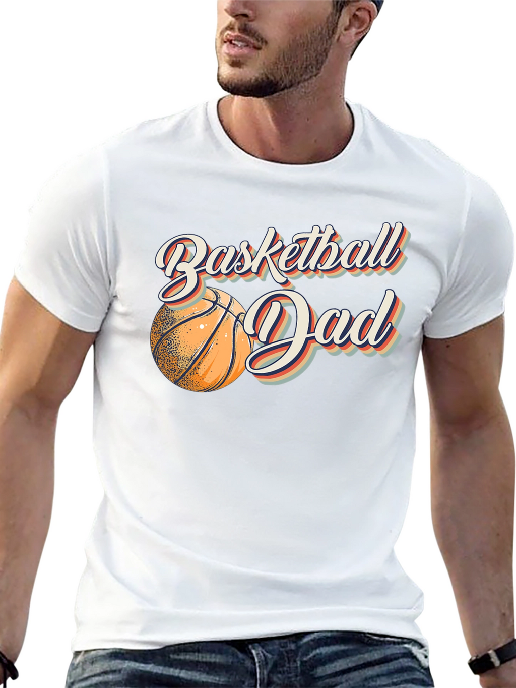 Basketball Dad Graphic Tee - Black
