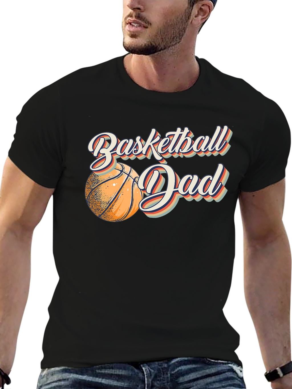 Basketball Dad Graphic Tee - Black