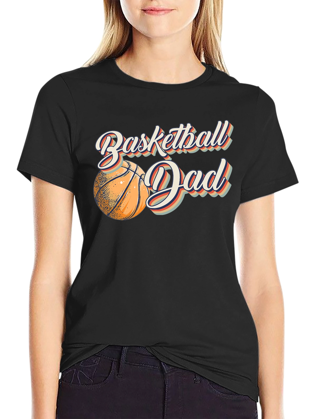 Basketball Dad Graphic Tee - Black