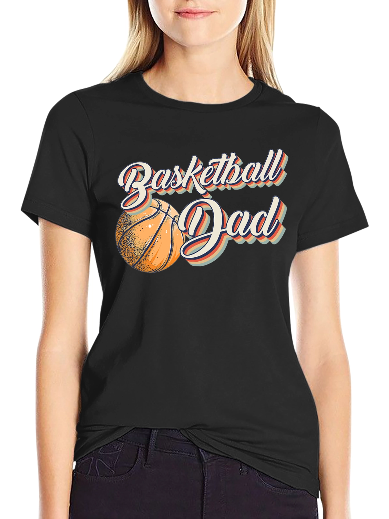 Basketball Dad Graphic Tee - Black