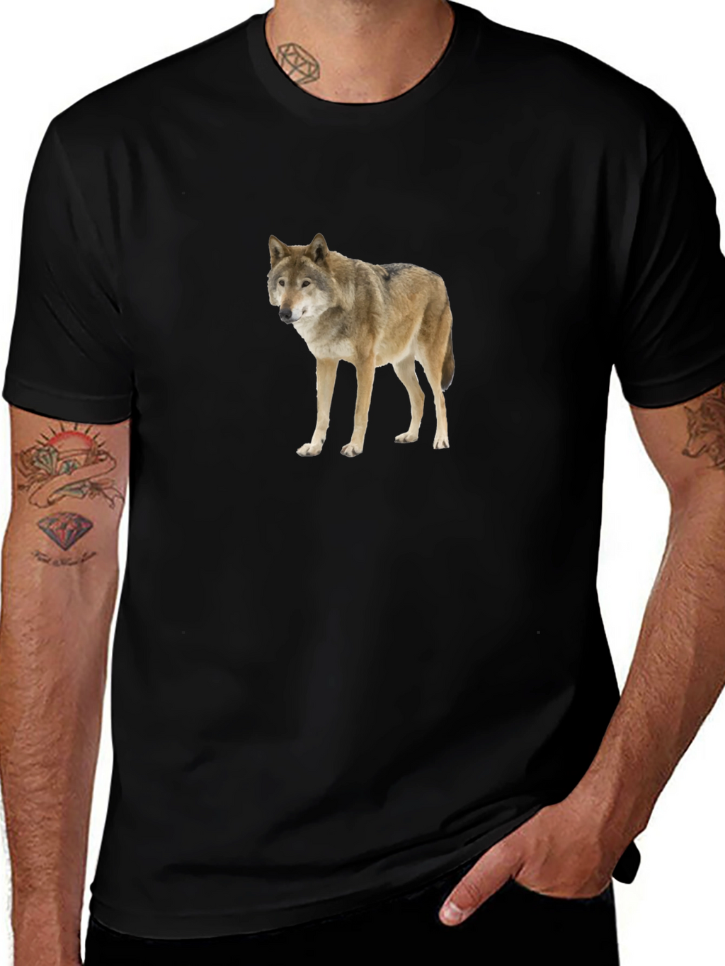 Wolf Graphic T-Shirt - Premium Black Tee