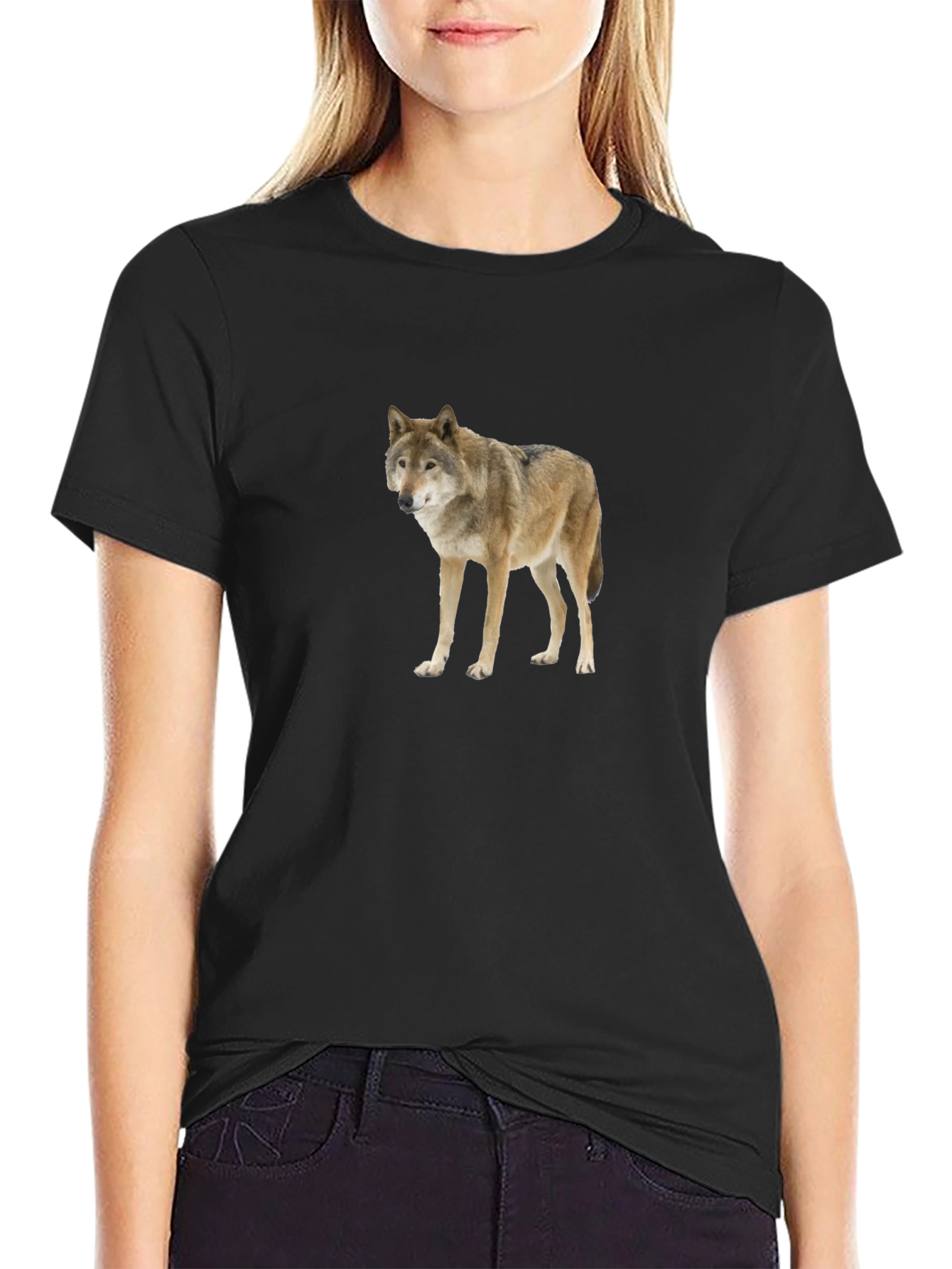 Wolf Graphic T-Shirt - Premium Black Tee