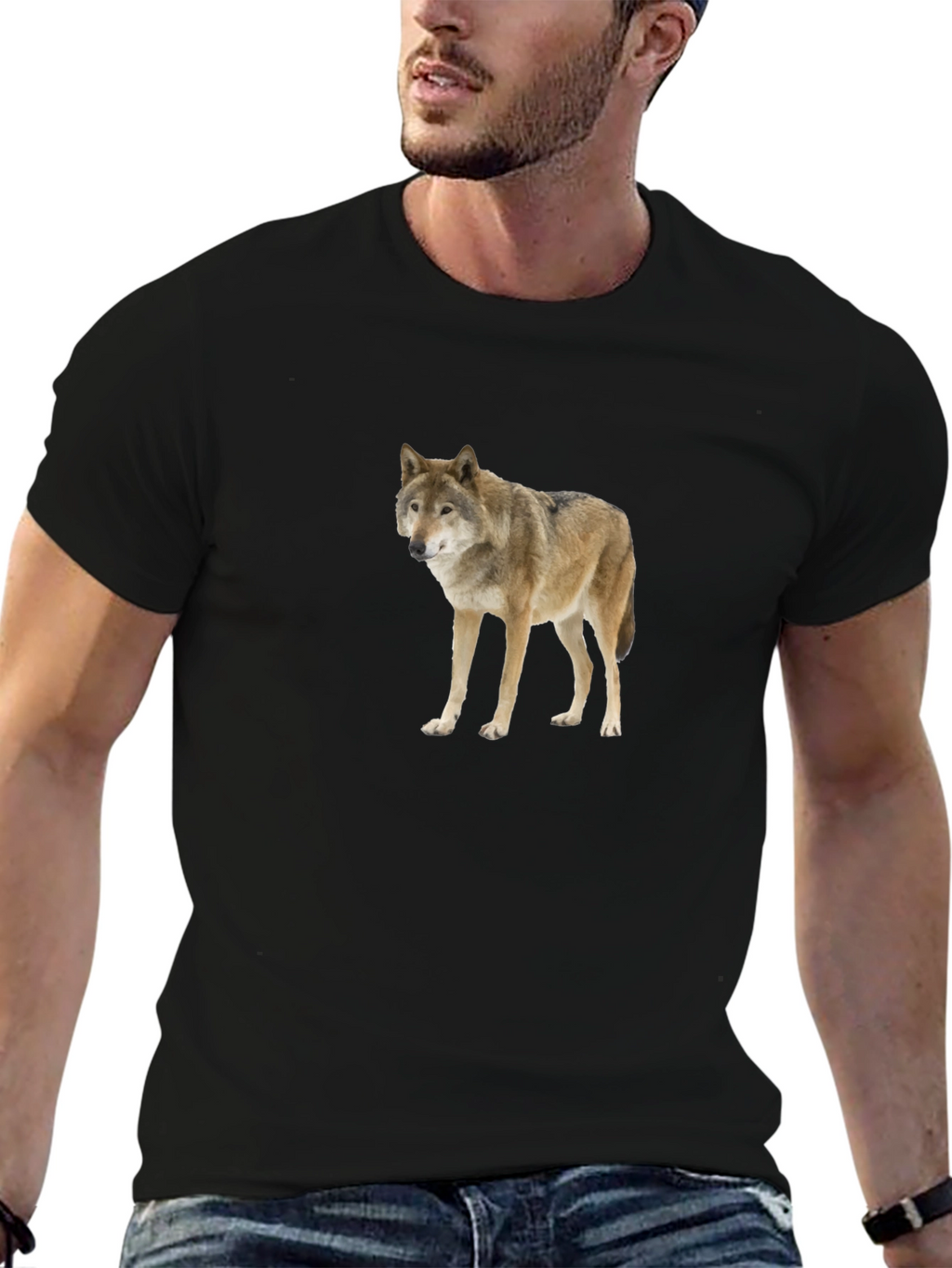 Wolf Graphic T-Shirt - Premium Black Tee