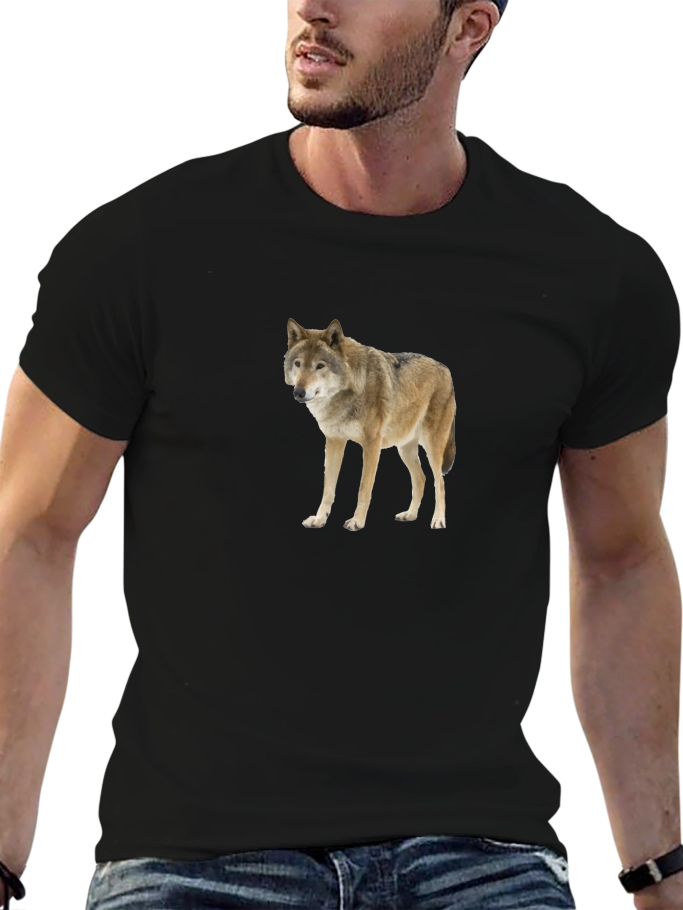 Wolf Graphic T-Shirt - Premium Black Tee