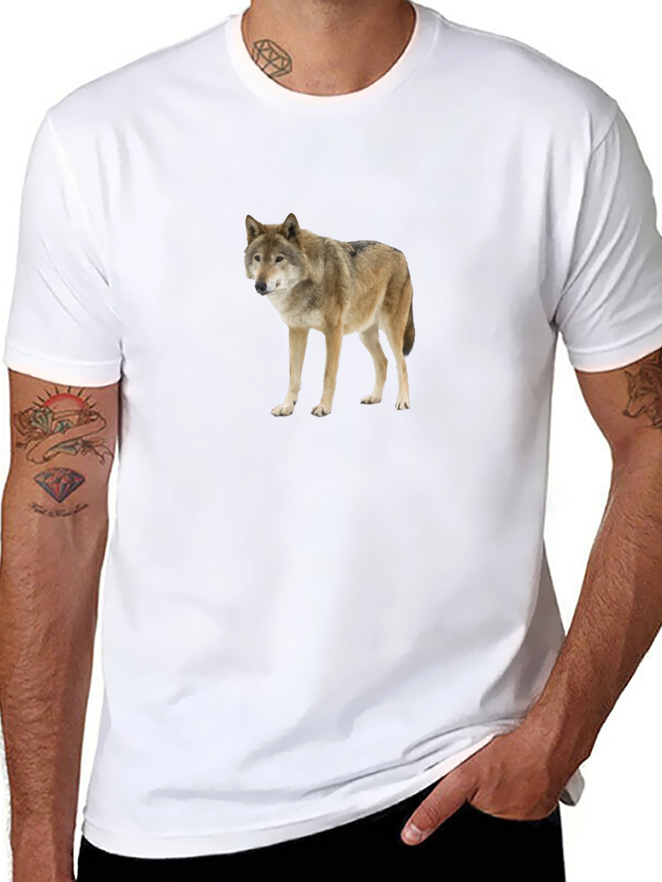 Wolf Graphic T-Shirt - Premium Black Tee