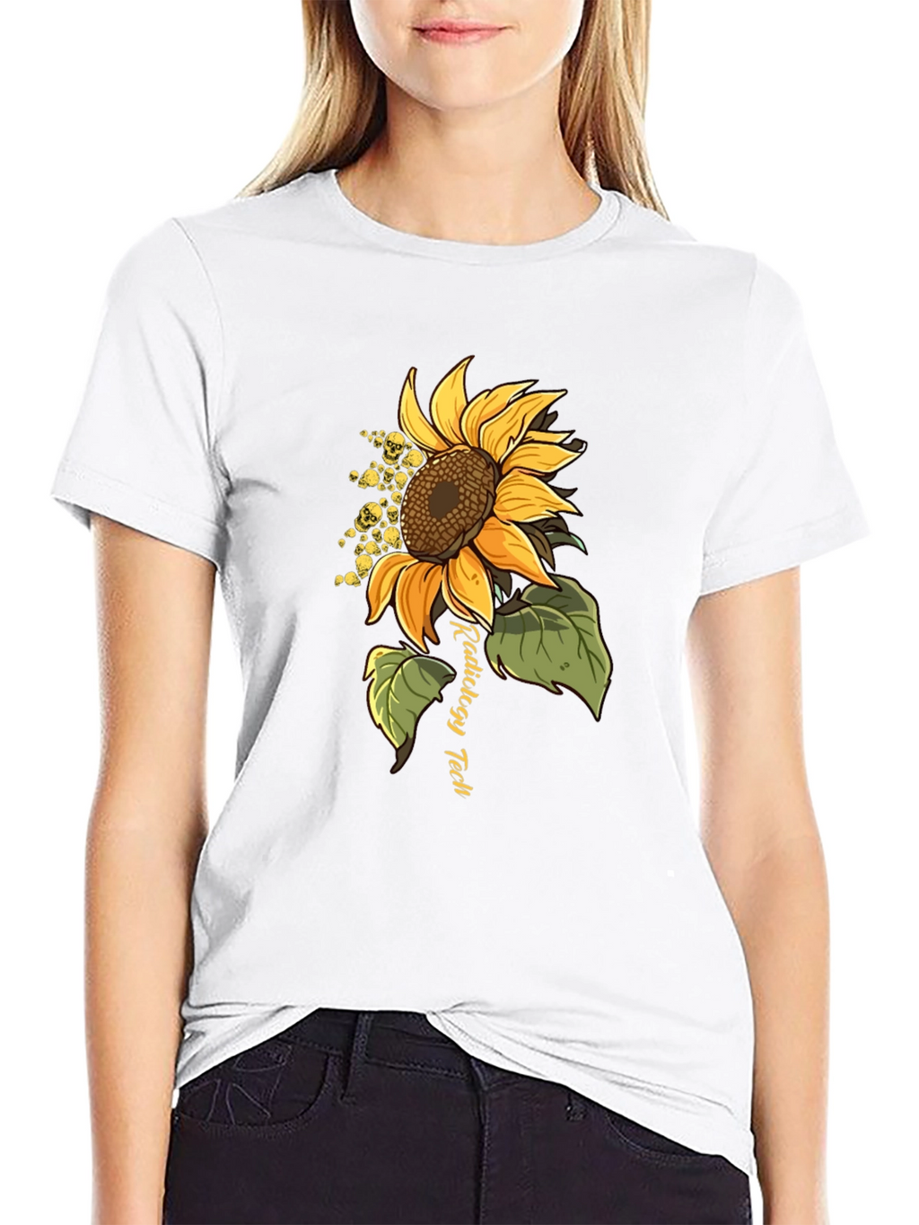 Radiology Tech Sunflower Graphic Tee