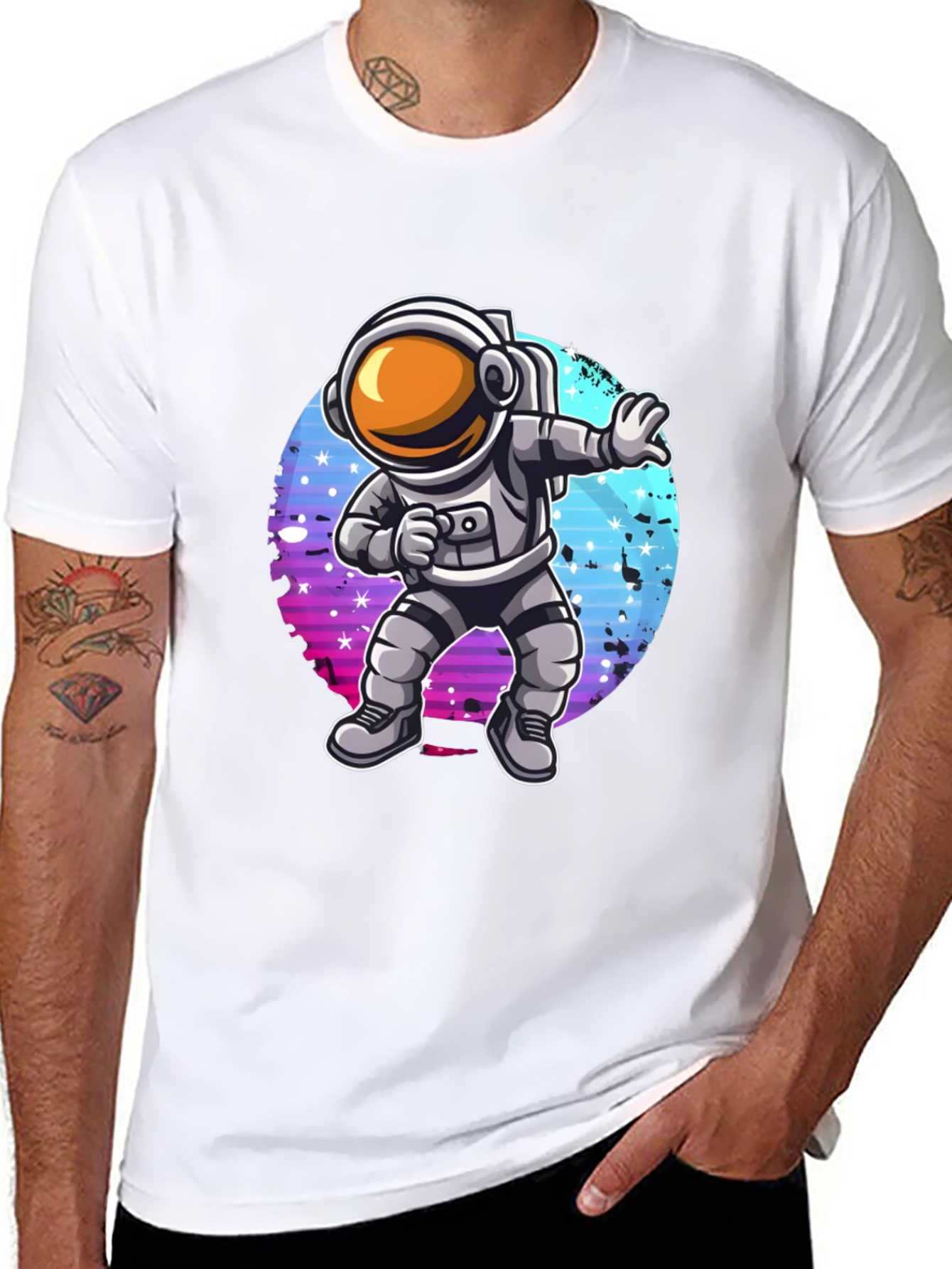 Dabbing Astronaut Graphic T-Shirt