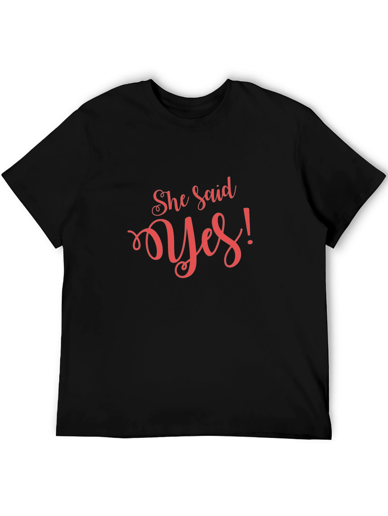 She Said Yes! Black Graphic Tee