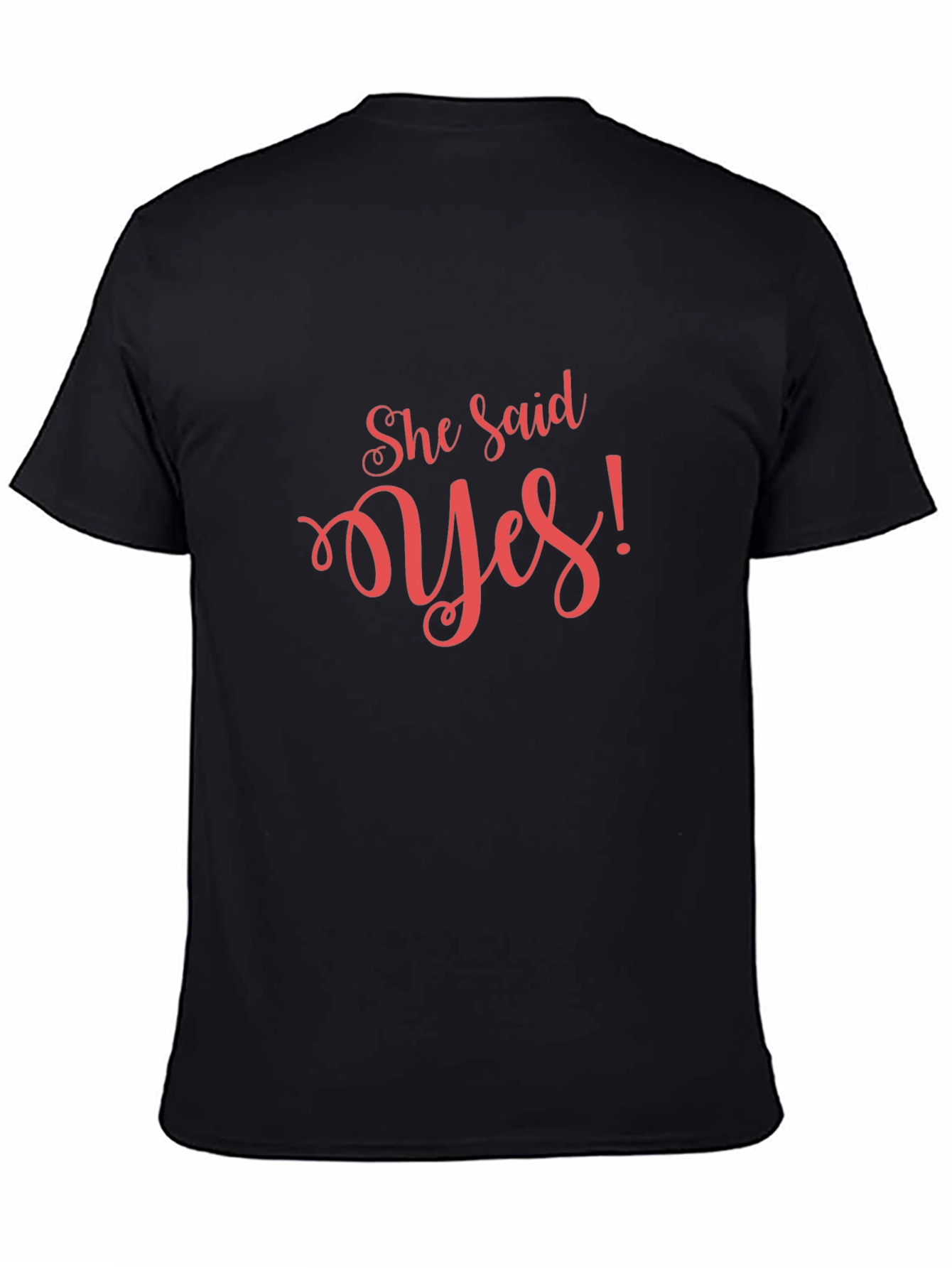 She Said Yes! Black Graphic Tee