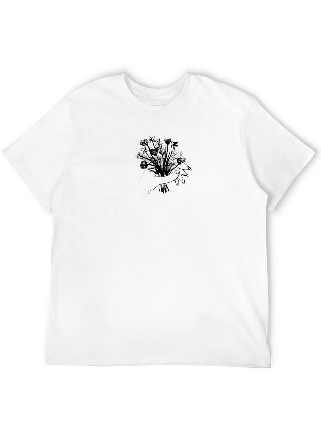 Black Floral Bouquet Graphic Tee