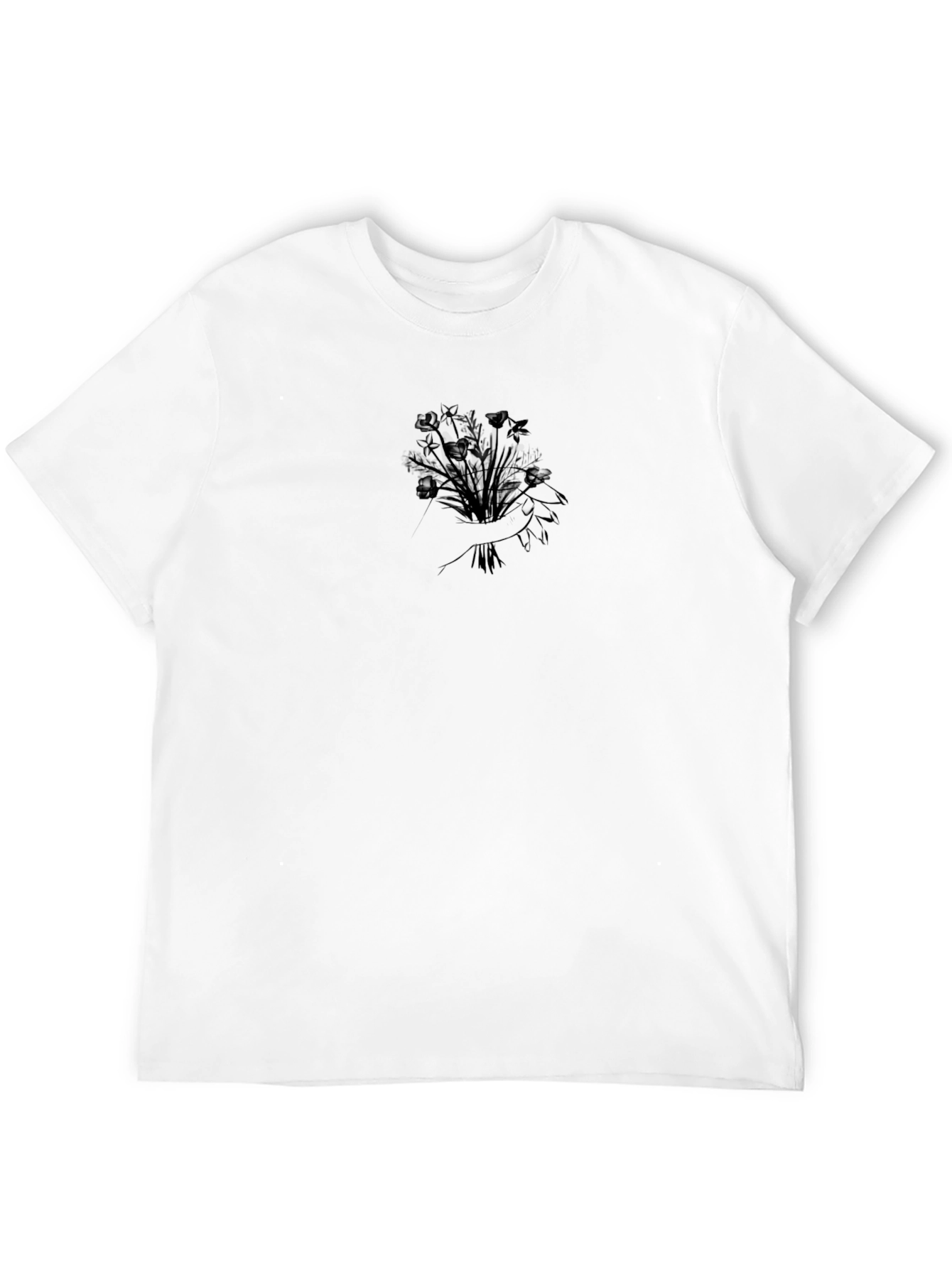 Black Floral Bouquet Graphic Tee