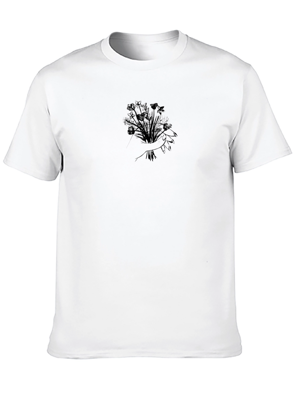 Black Floral Bouquet Graphic Tee