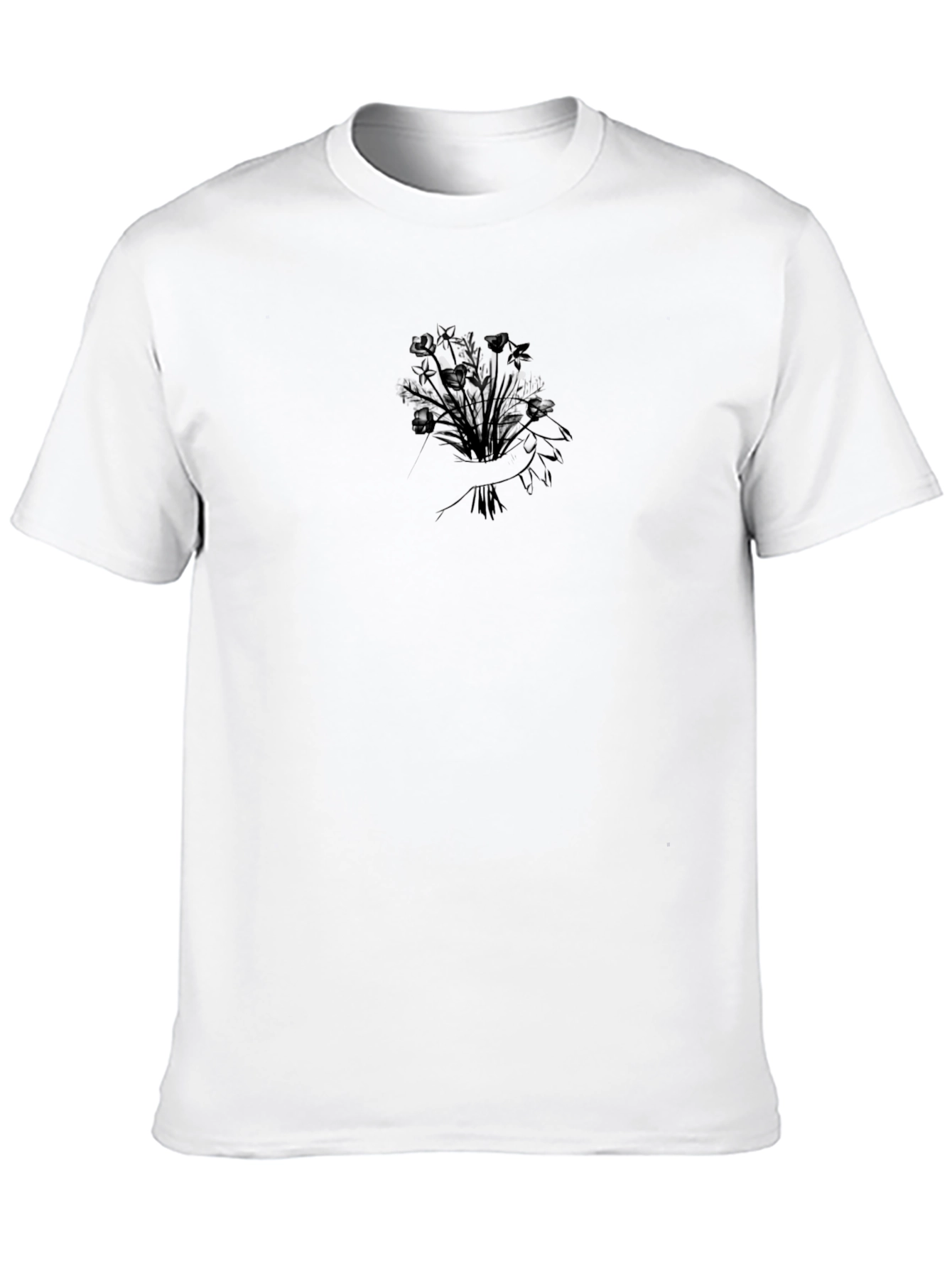 Black Floral Bouquet Graphic Tee