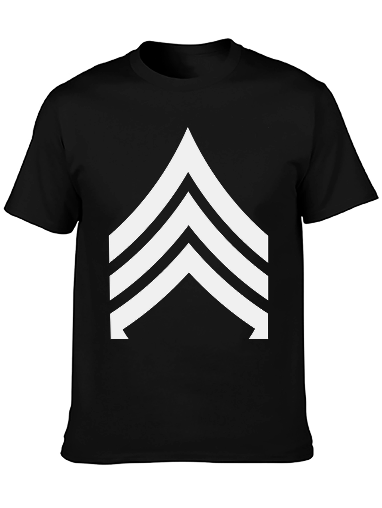 Sergeant Stripes Graphic Tee - Black Casual Shirt