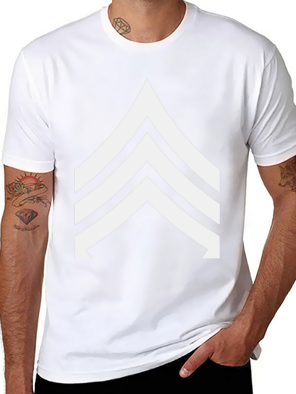 Sergeant Stripes Graphic Tee - Black Casual Shirt