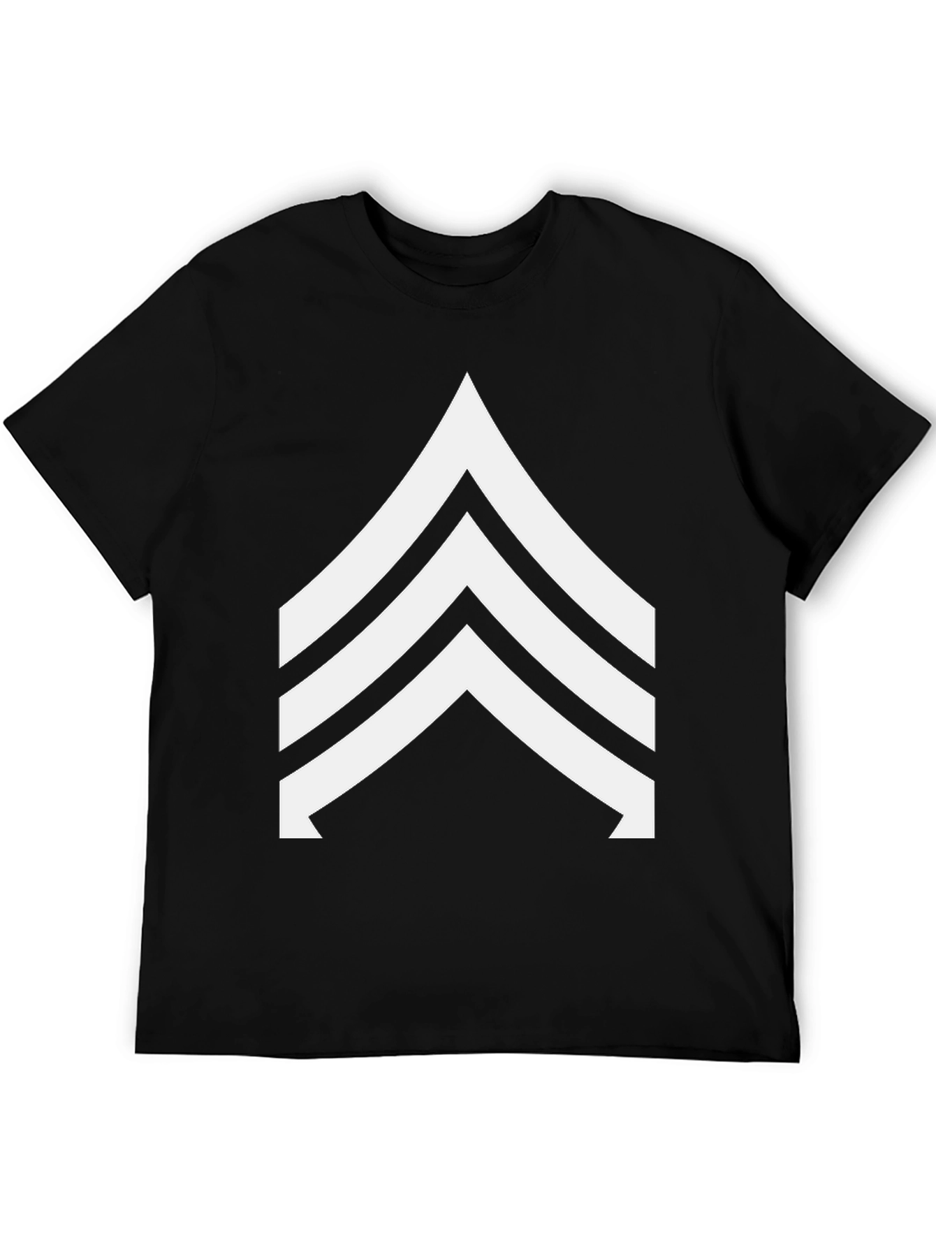 Sergeant Stripes Graphic Tee - Black Casual Shirt