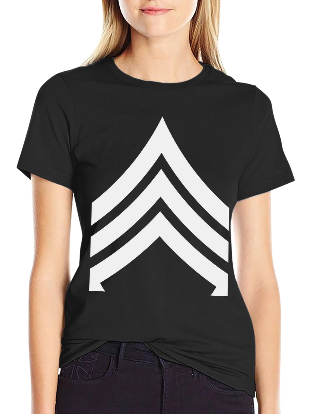 Sergeant Stripes Graphic Tee - Black Casual Shirt