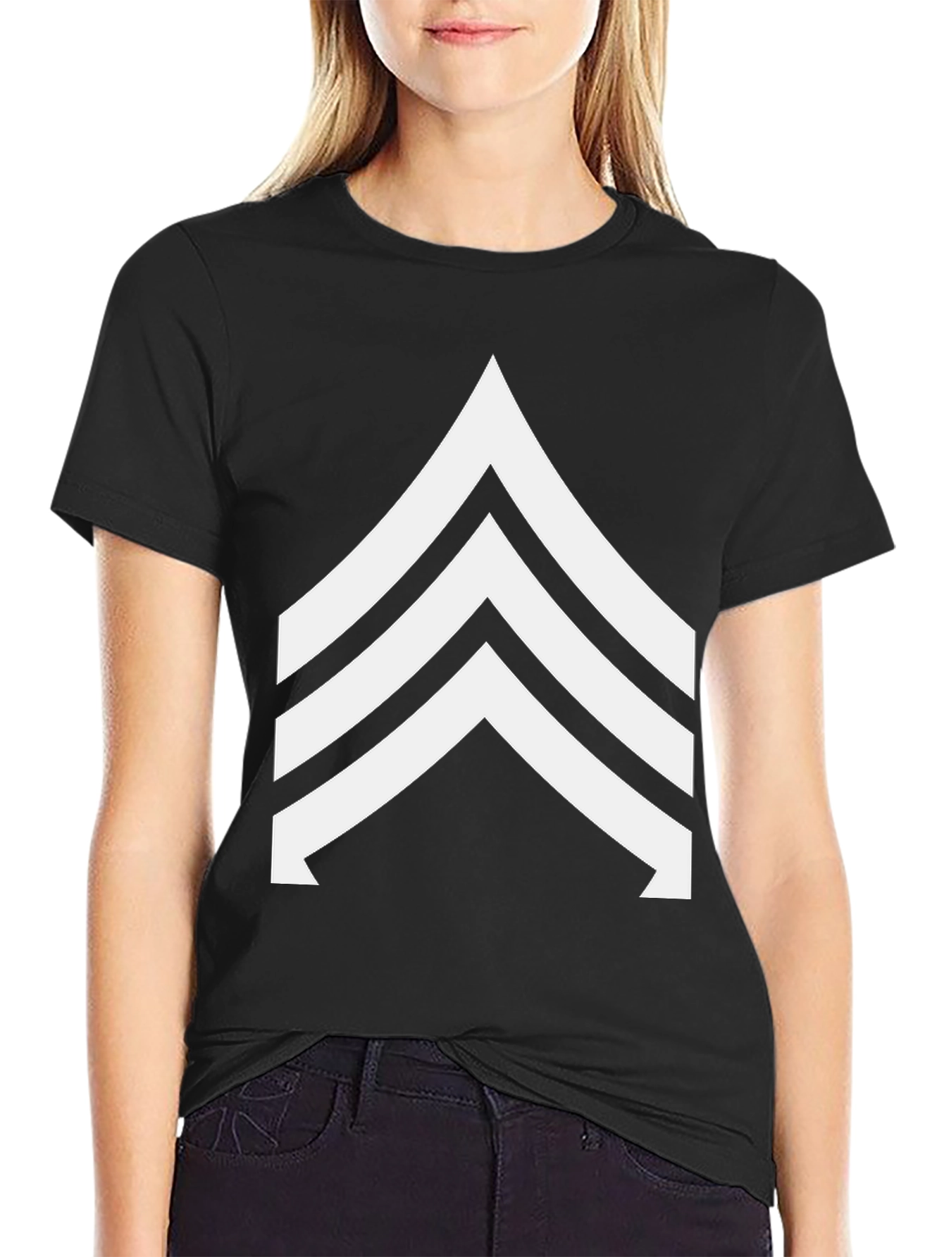 Sergeant Stripes Graphic Tee - Black Casual Shirt