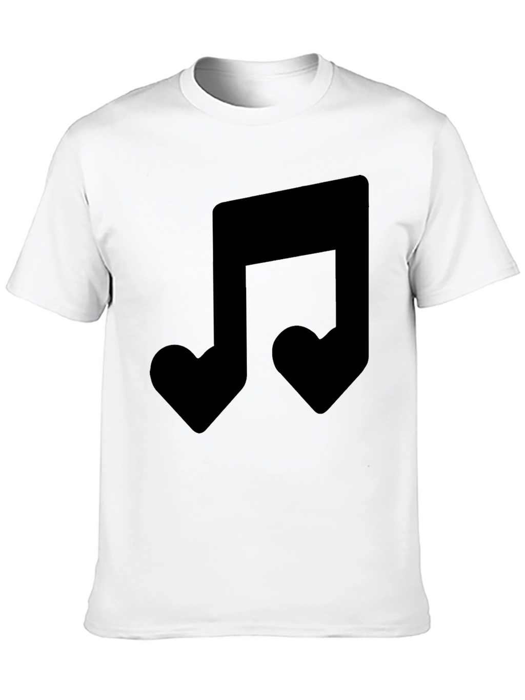 Heart Note Graphic Black T-Shirt