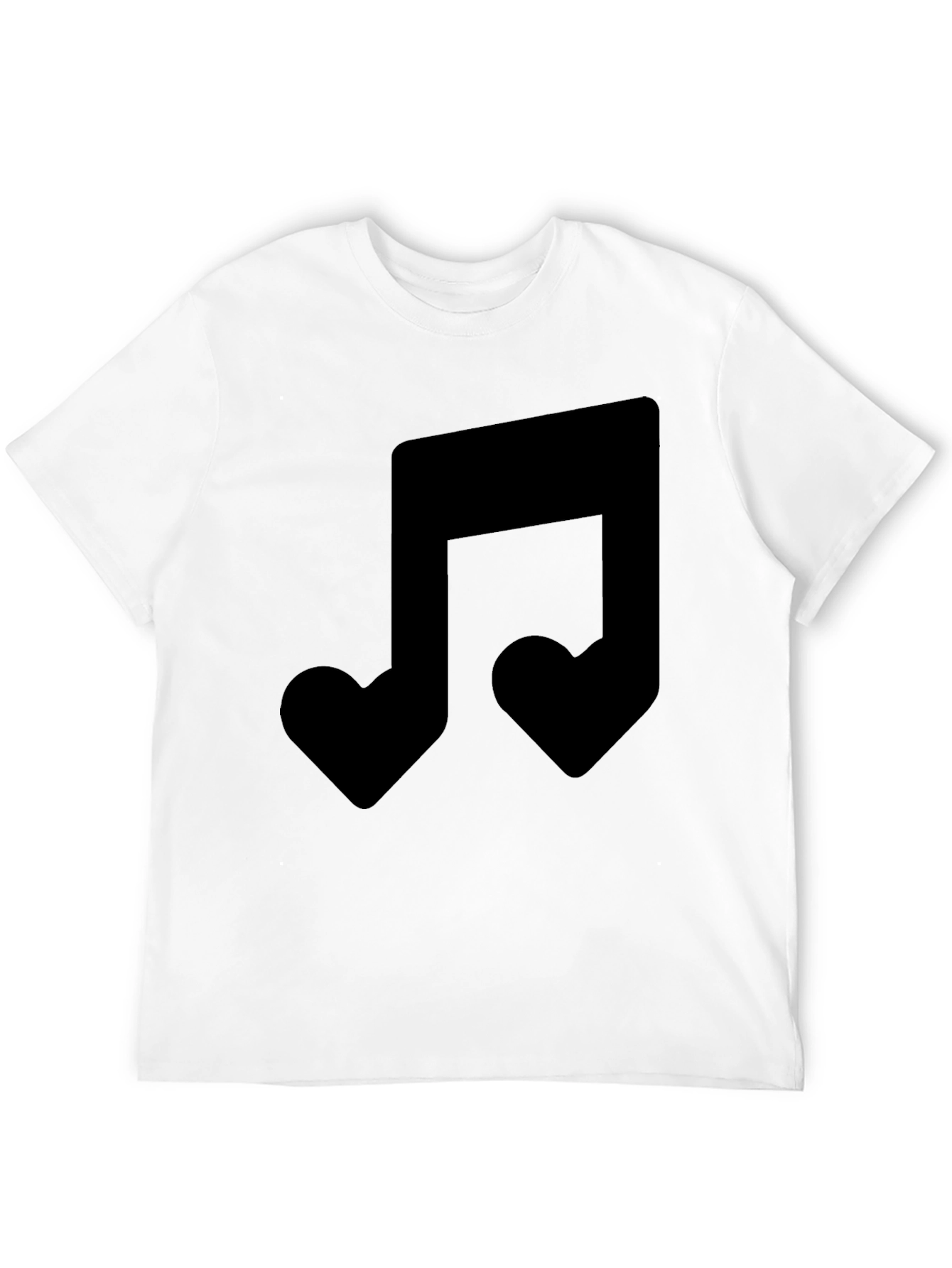 Heart Note Graphic Black T-Shirt
