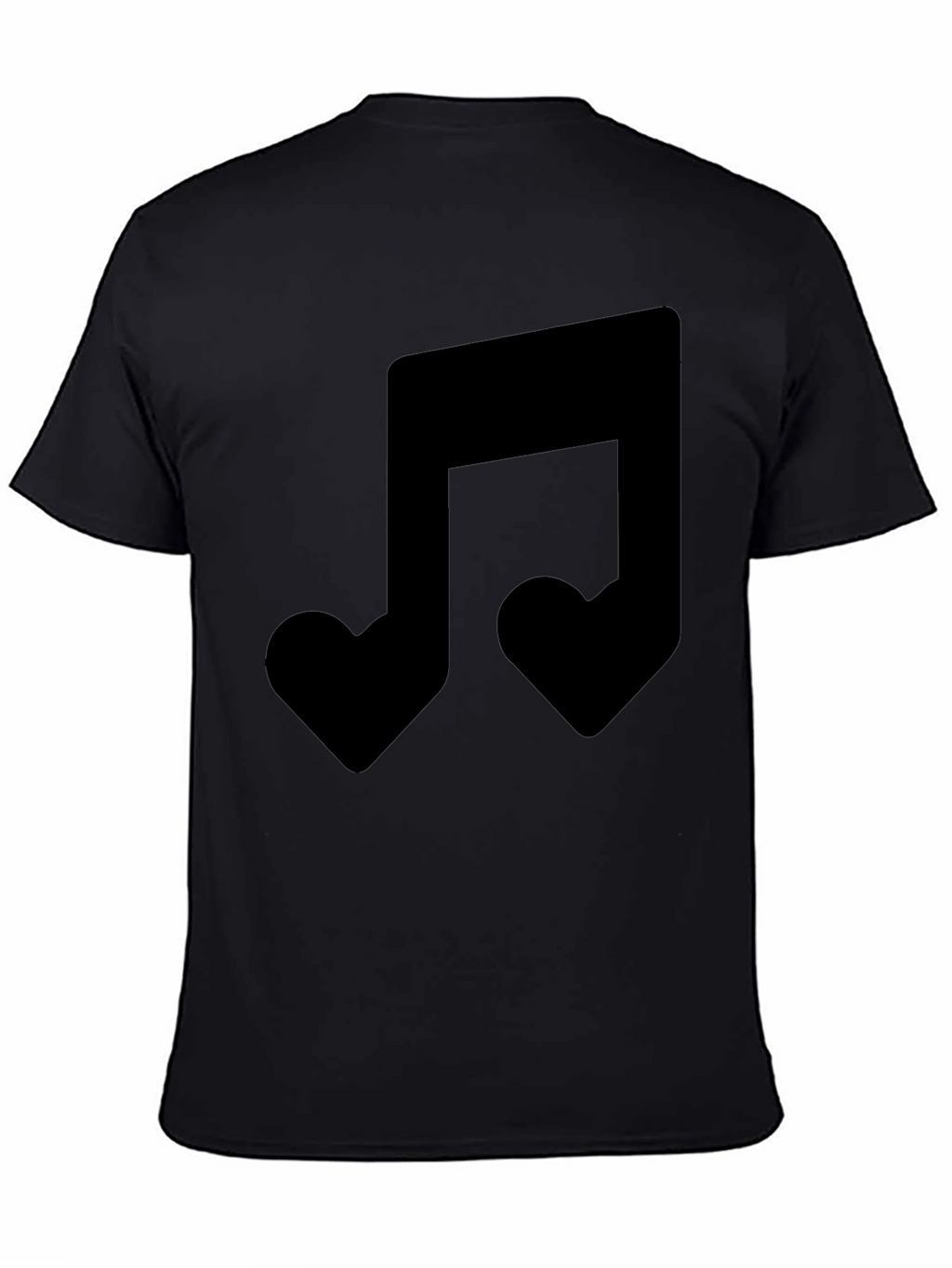 Heart Note Graphic Black T-Shirt