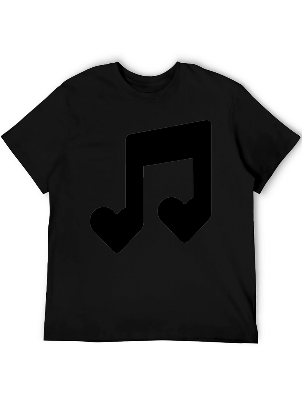 Heart Note Graphic Black T-Shirt