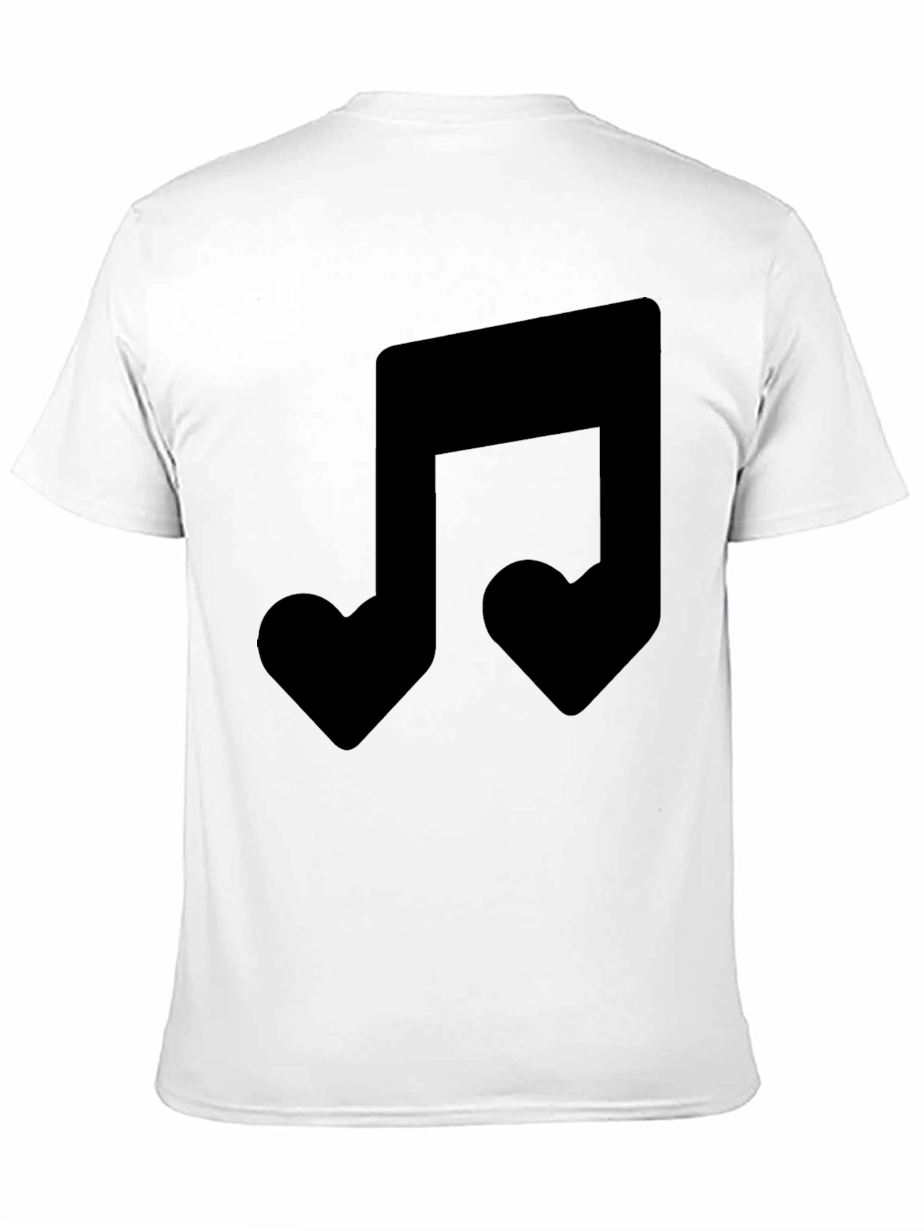 Heart Note Graphic Black T-Shirt
