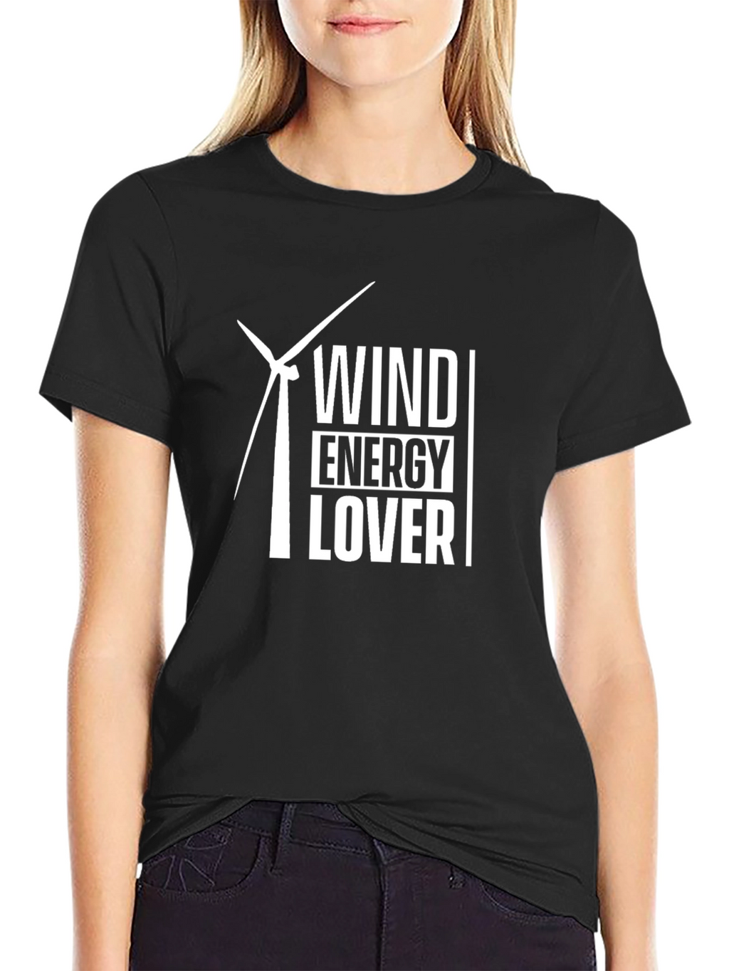 Wind Energy Lover T-Shirt - Black Cotton Tee