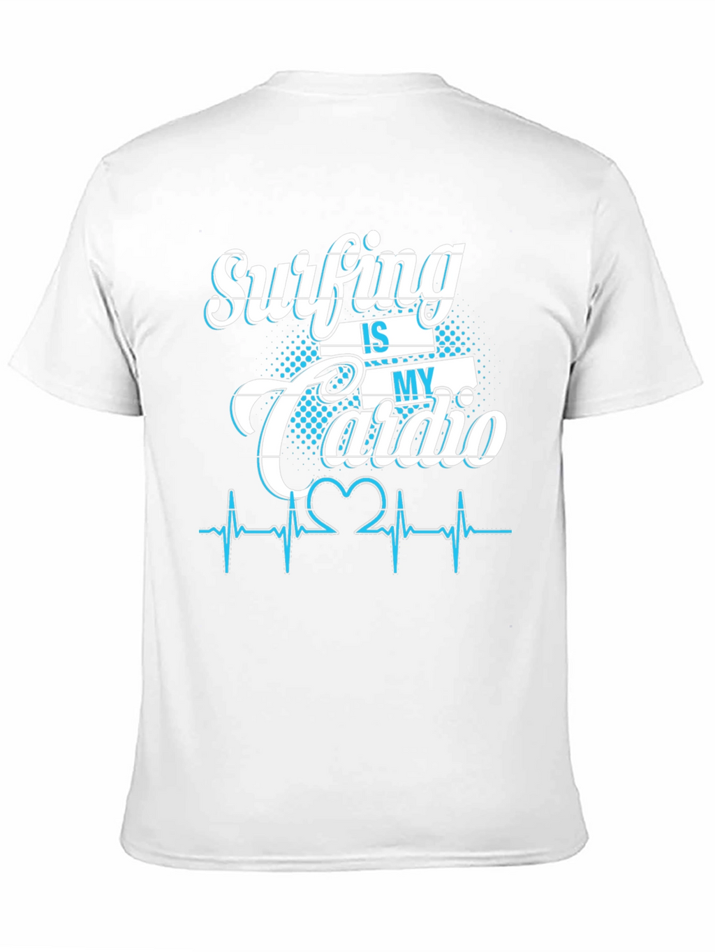 Surfing Is My Cardio Graphic Tee - Black