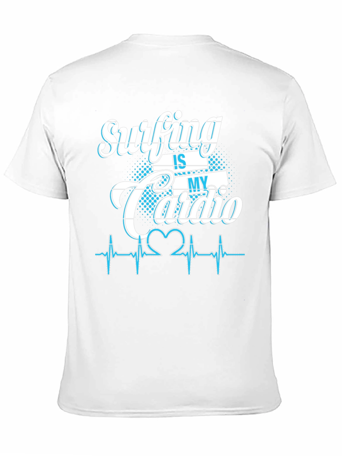 Surfing Is My Cardio Graphic Tee - Black
