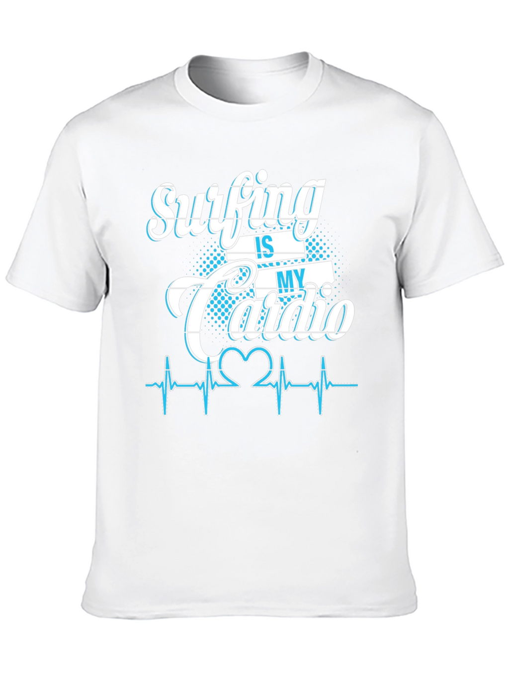 Surfing Is My Cardio Graphic Tee - Black
