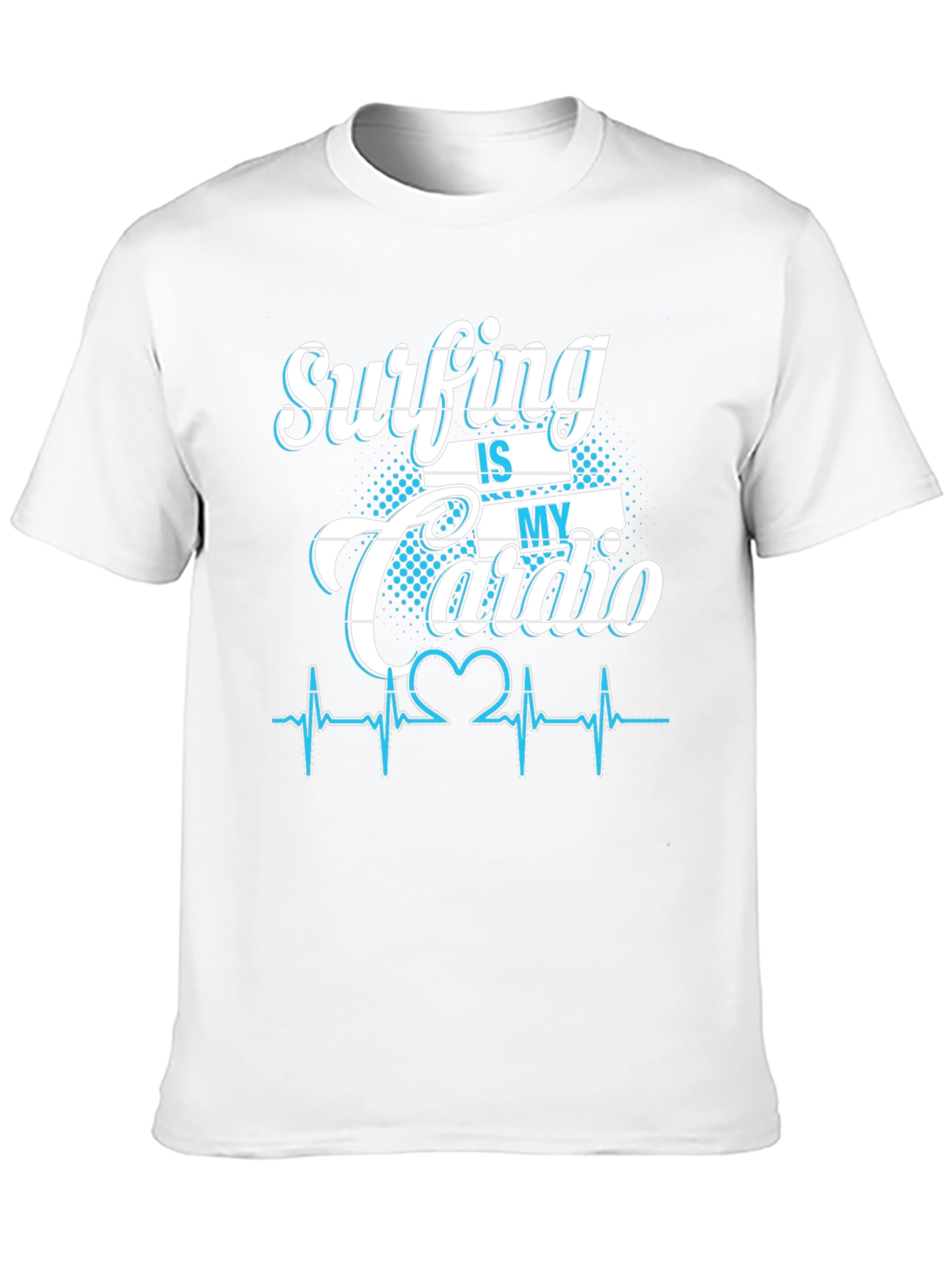 Surfing Is My Cardio Graphic Tee - Black