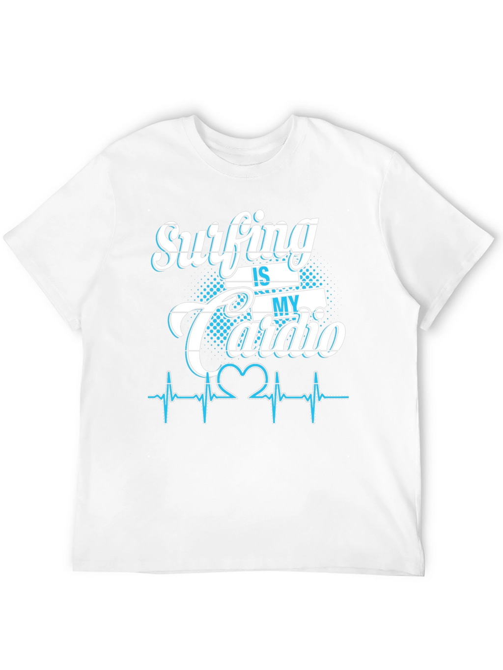 Surfing Is My Cardio Graphic Tee - Black