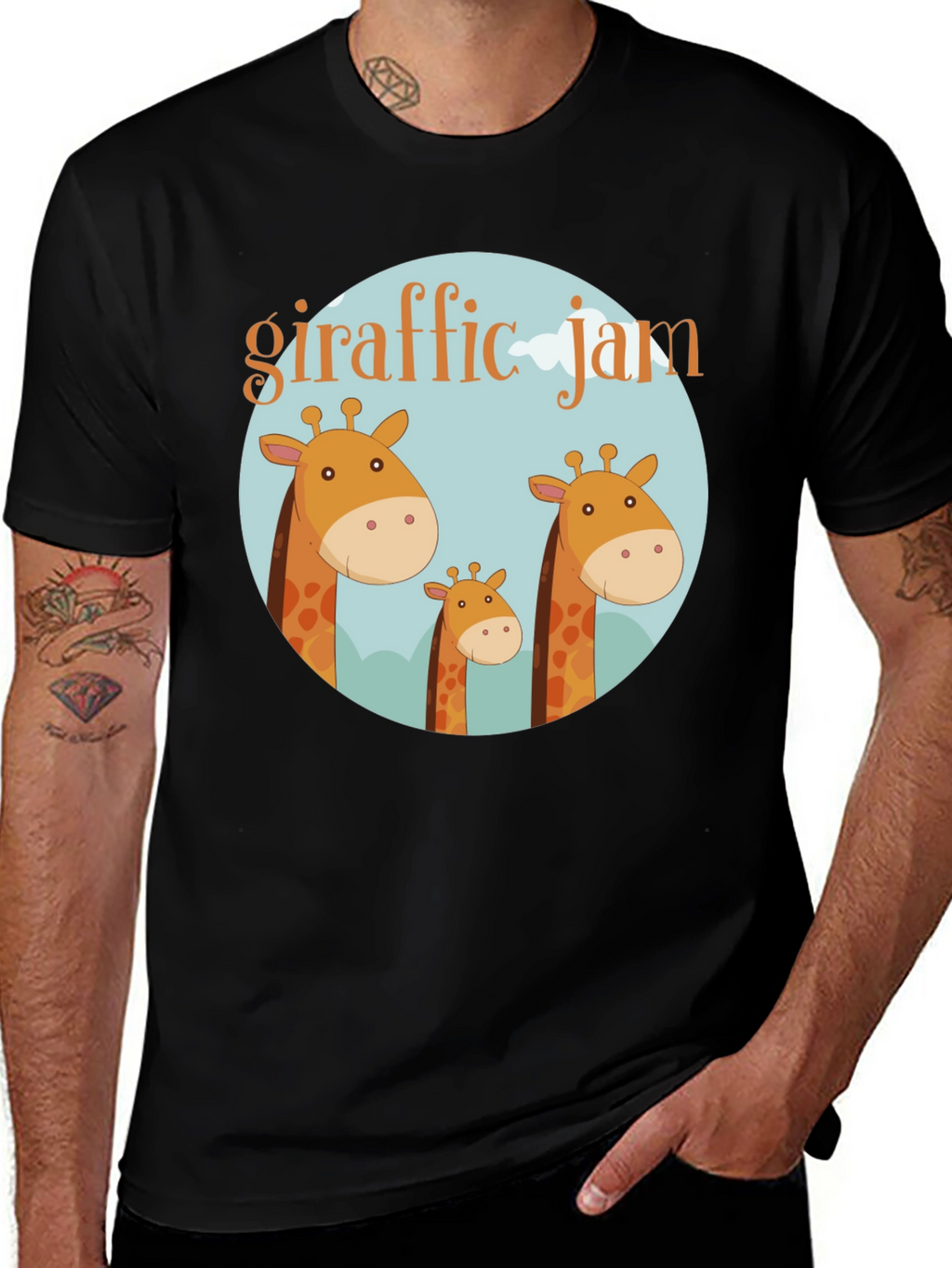 Giraffe Jam Graphic T-Shirt - Soft Cotton Tee