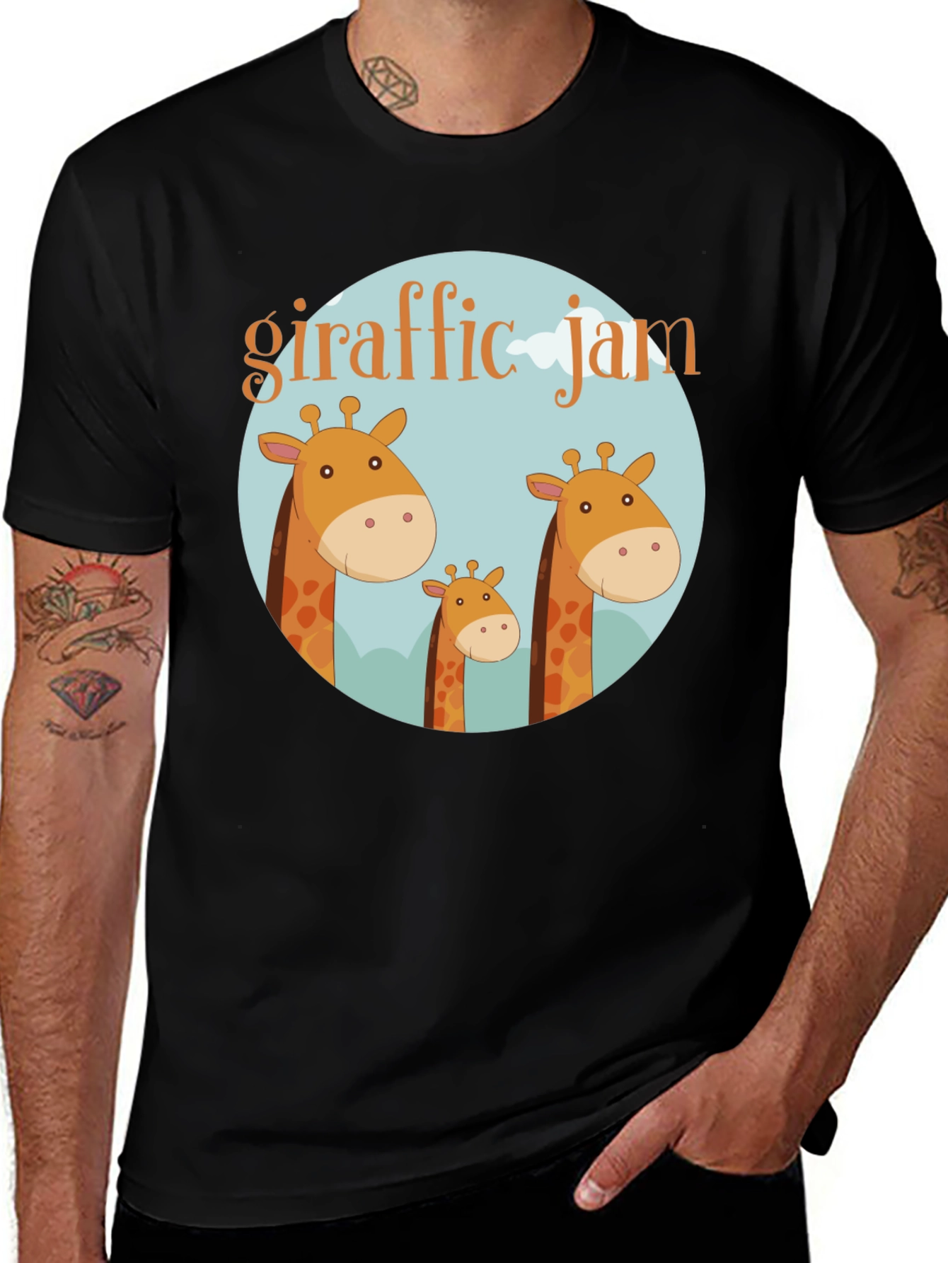 Giraffe Jam Graphic T-Shirt - Soft Cotton Tee