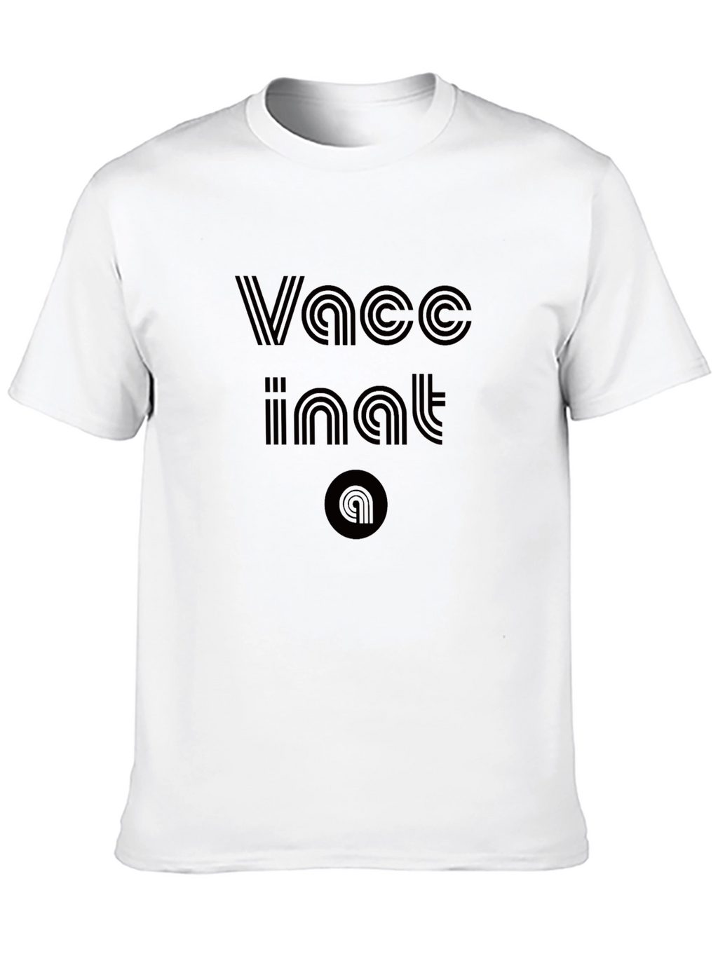 Vaccinated Tee - Retro Style Black T-Shirt