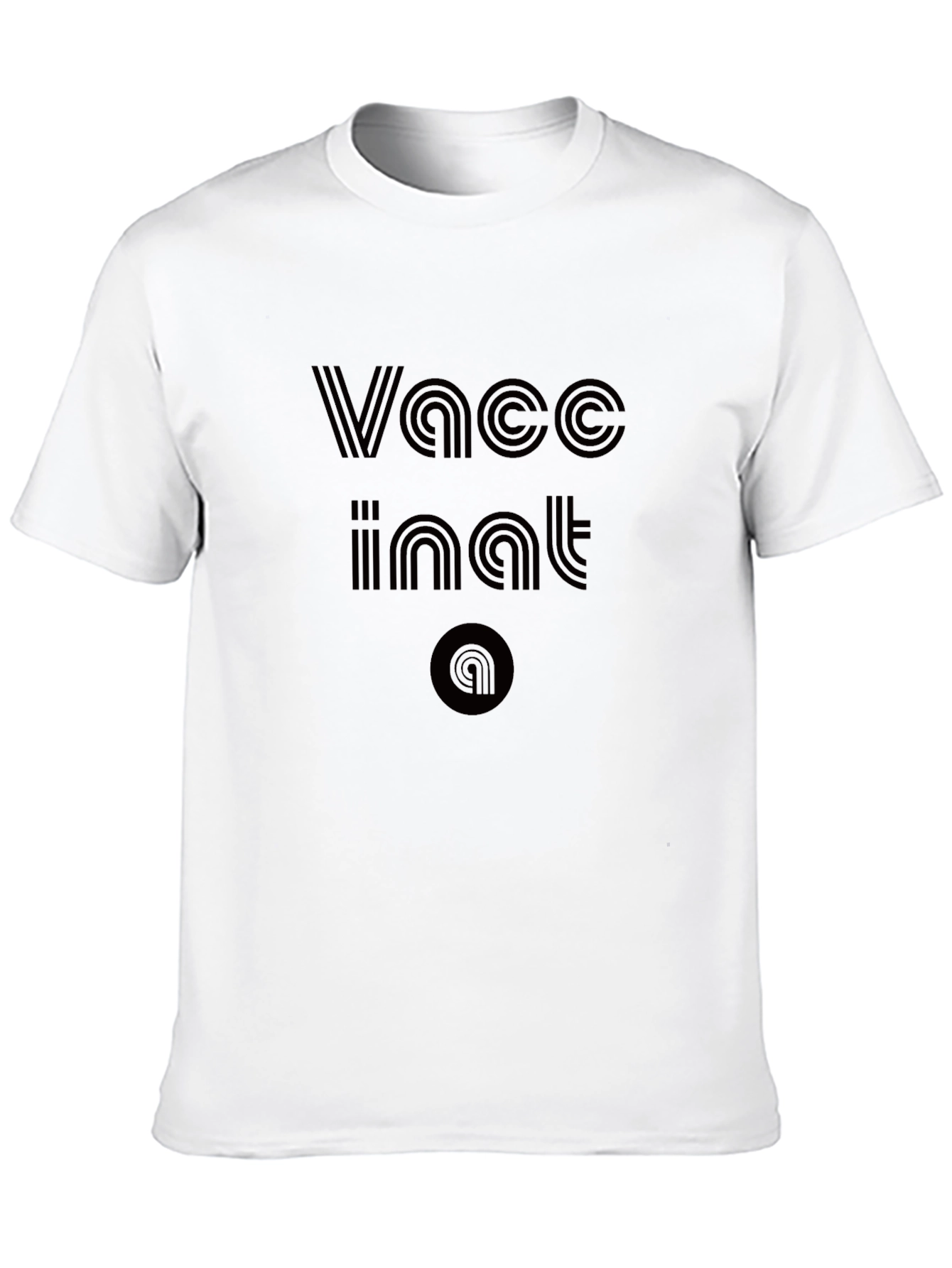 Vaccinated Tee - Retro Style Black T-Shirt