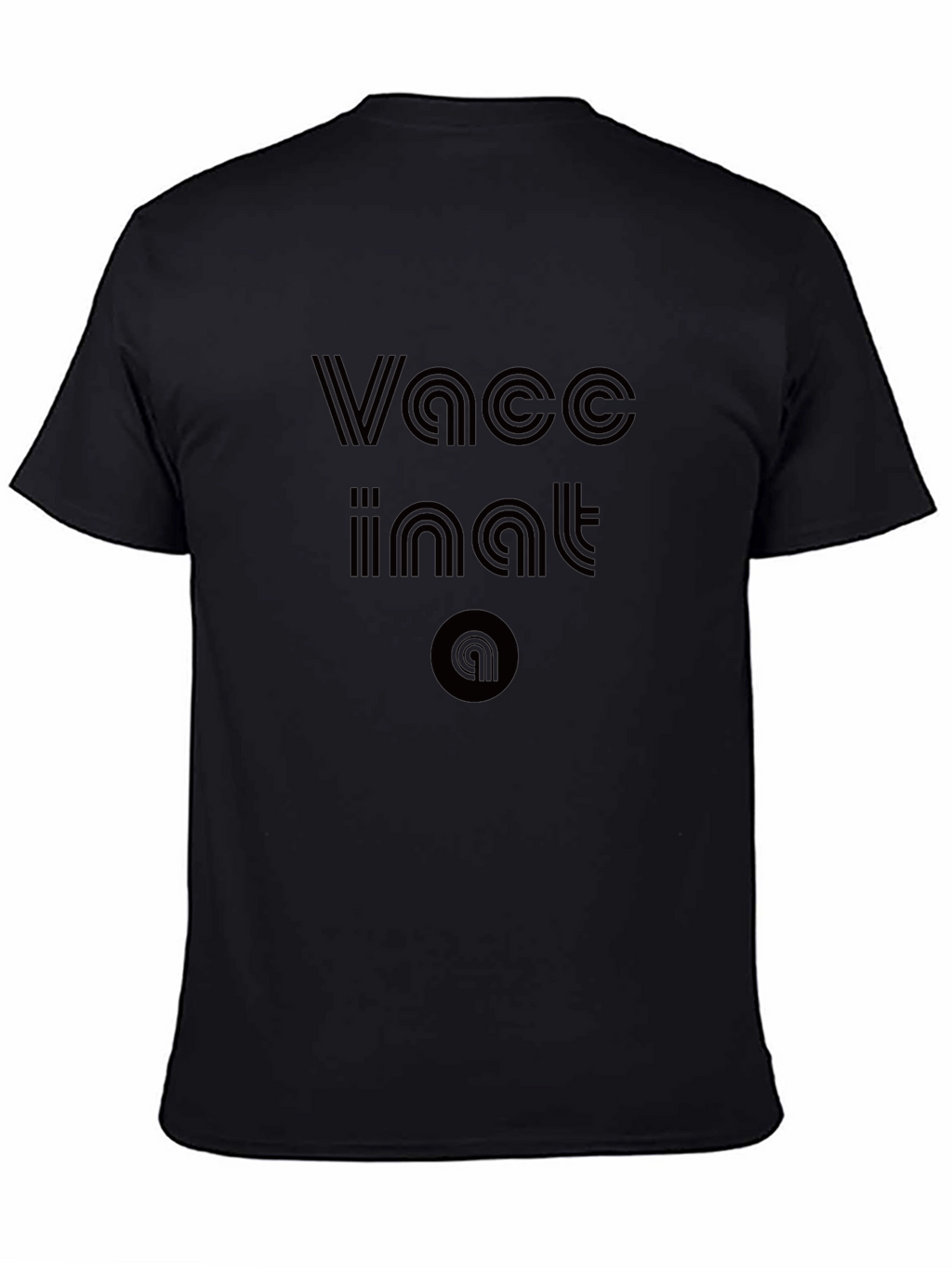 Vaccinated Tee - Retro Style Black T-Shirt