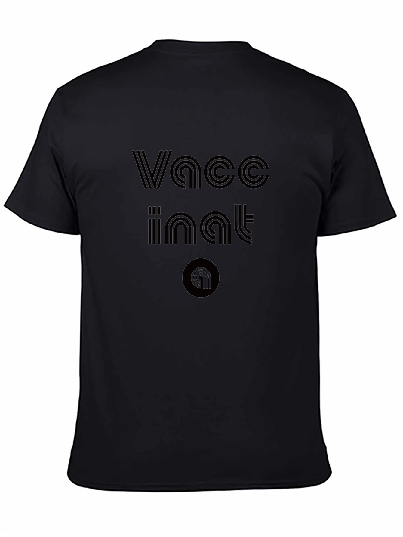 Vaccinated Tee - Retro Style Black T-Shirt