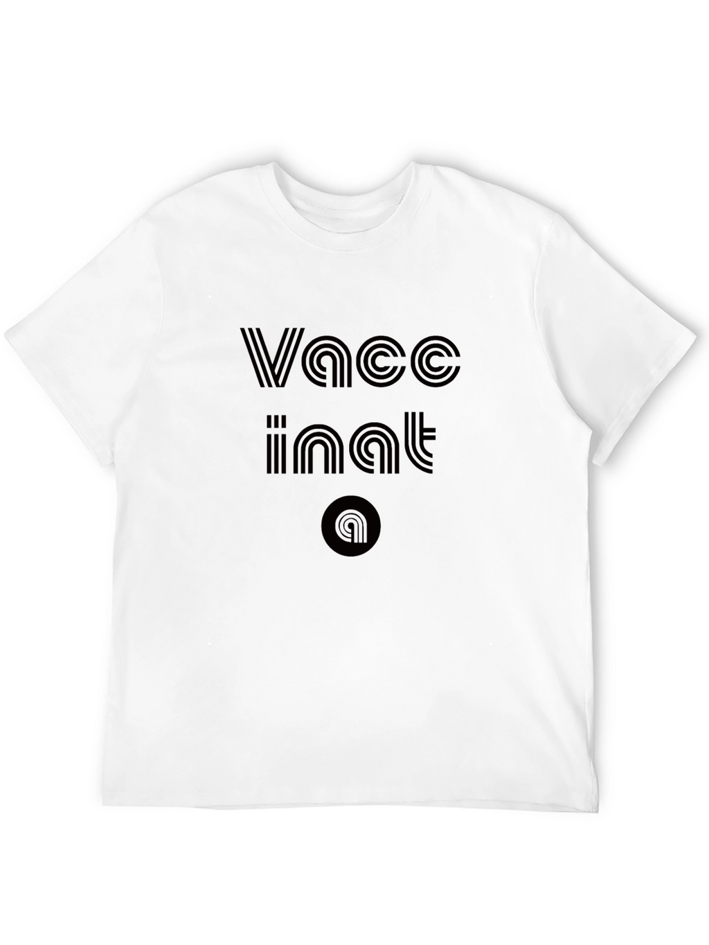 Vaccinated Tee - Retro Style Black T-Shirt