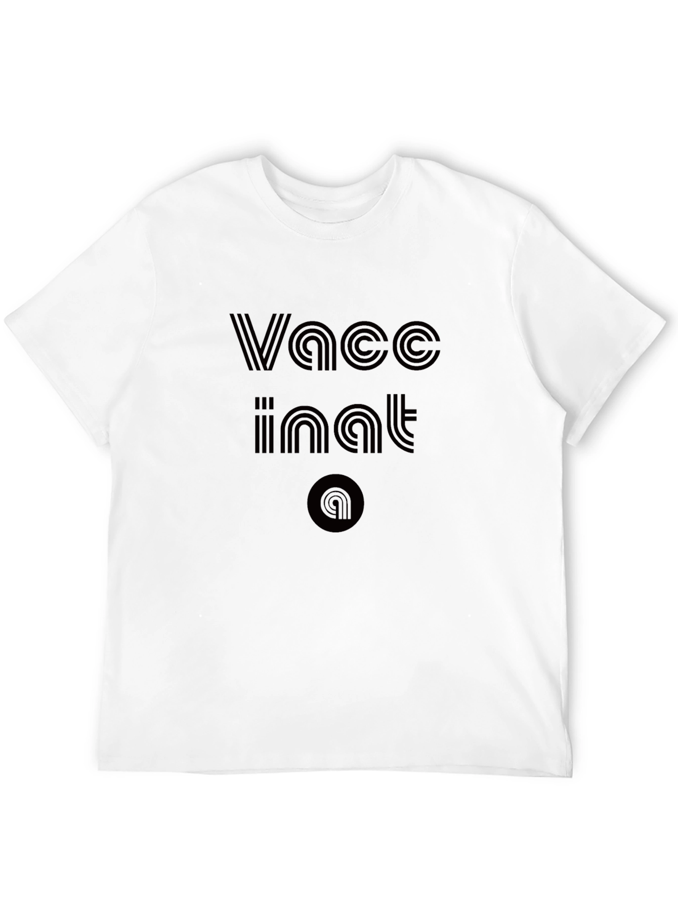 Vaccinated Tee - Retro Style Black T-Shirt