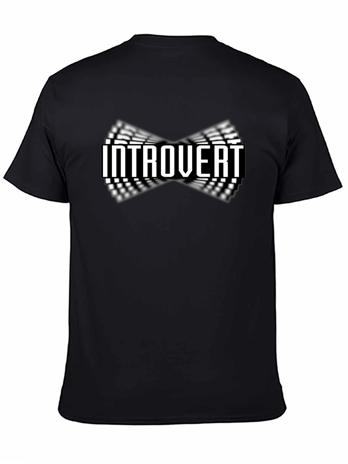 Introvert Graphic Tee - Black Cotton Casual Wear