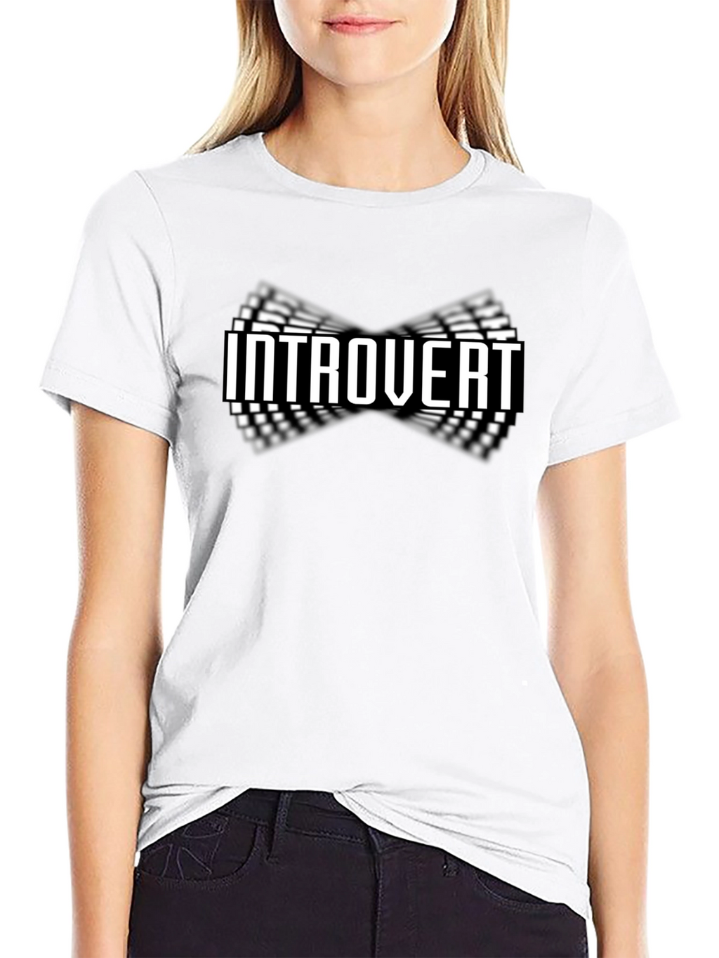 Introvert Graphic Tee - Black Cotton Casual Wear